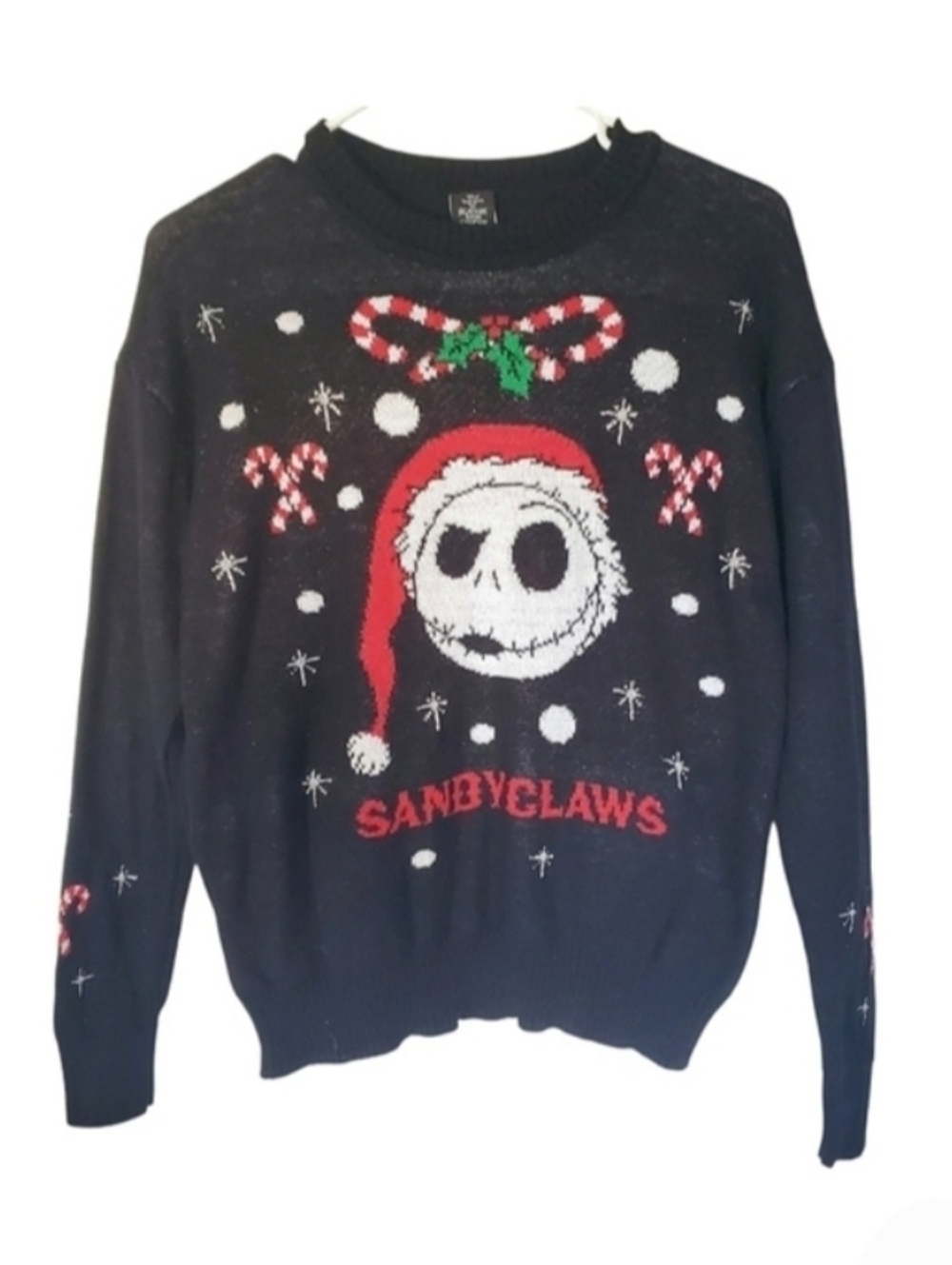 7397 * Nightmare Before Christmas Sandy Claws Sweater Black Size M